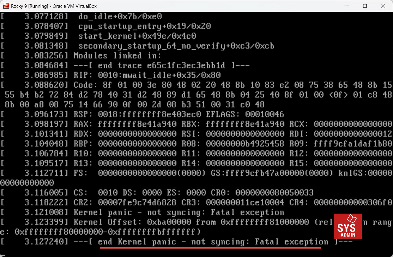 วิชธีแก้ปัญหา VirtualBox ขึ้น Kernel panic – not syncing