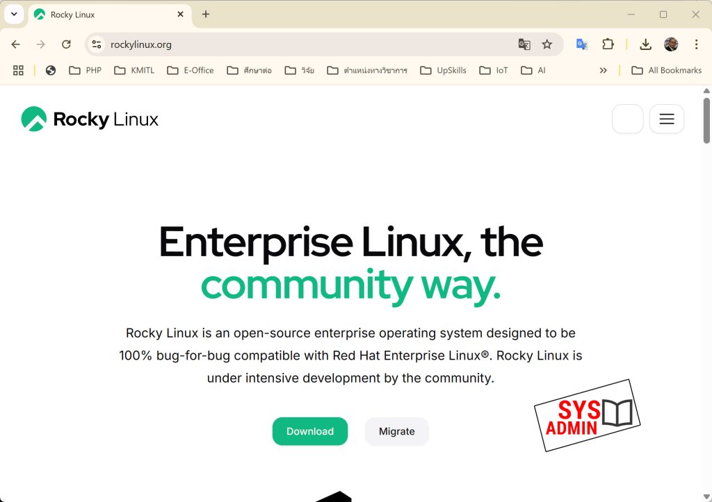 ลิงค์ดาวน์โหลด Rocky Linux 9.5