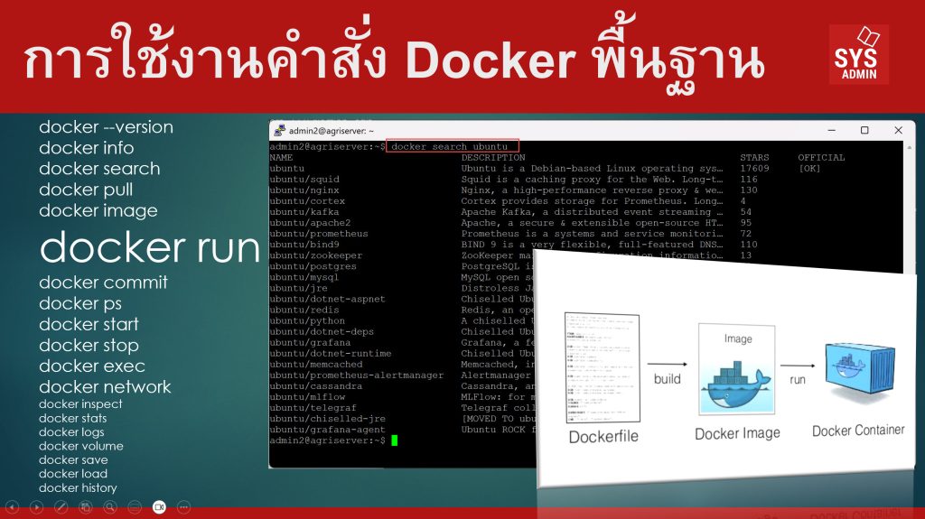 การใช้งานคำสั่ง Docker พื้นฐาน