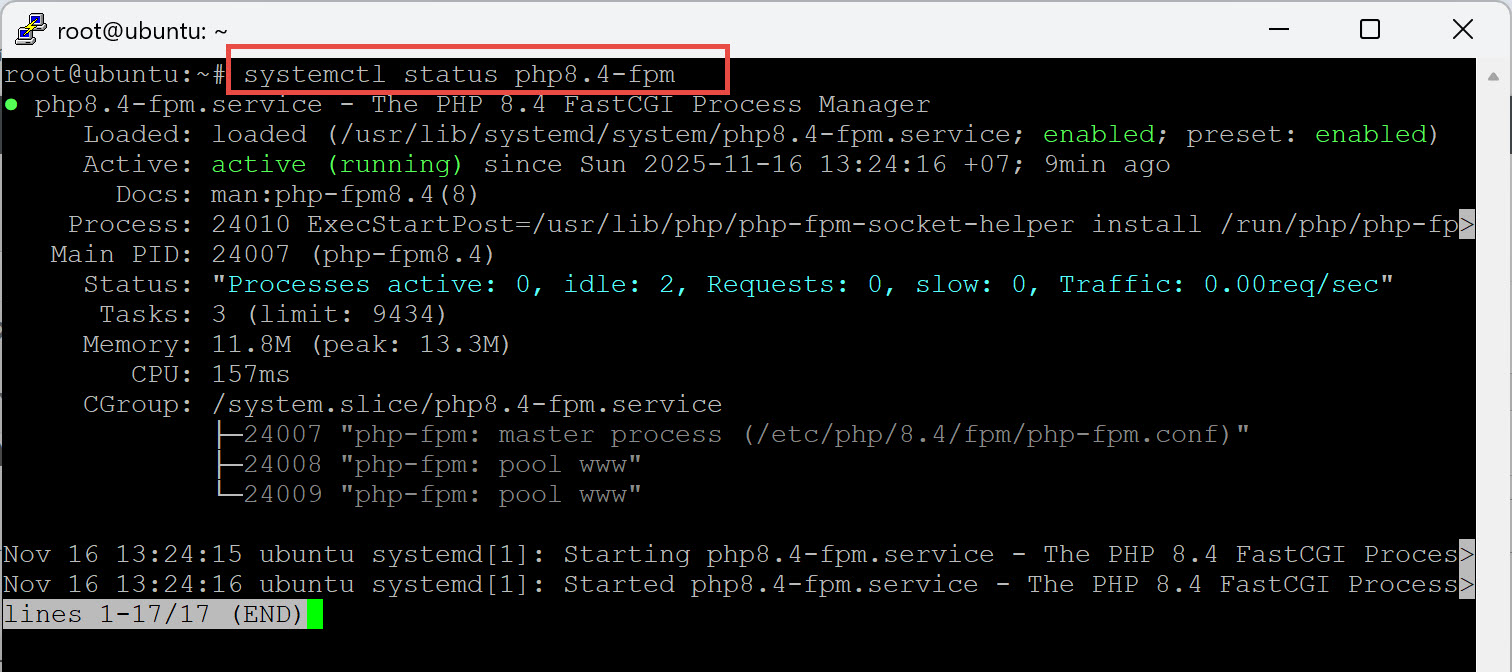 การติดตั้ง PHP 8.4 (CLI) ร่วมกับ PHP 8.4-FPM บน Apache Web Server ...