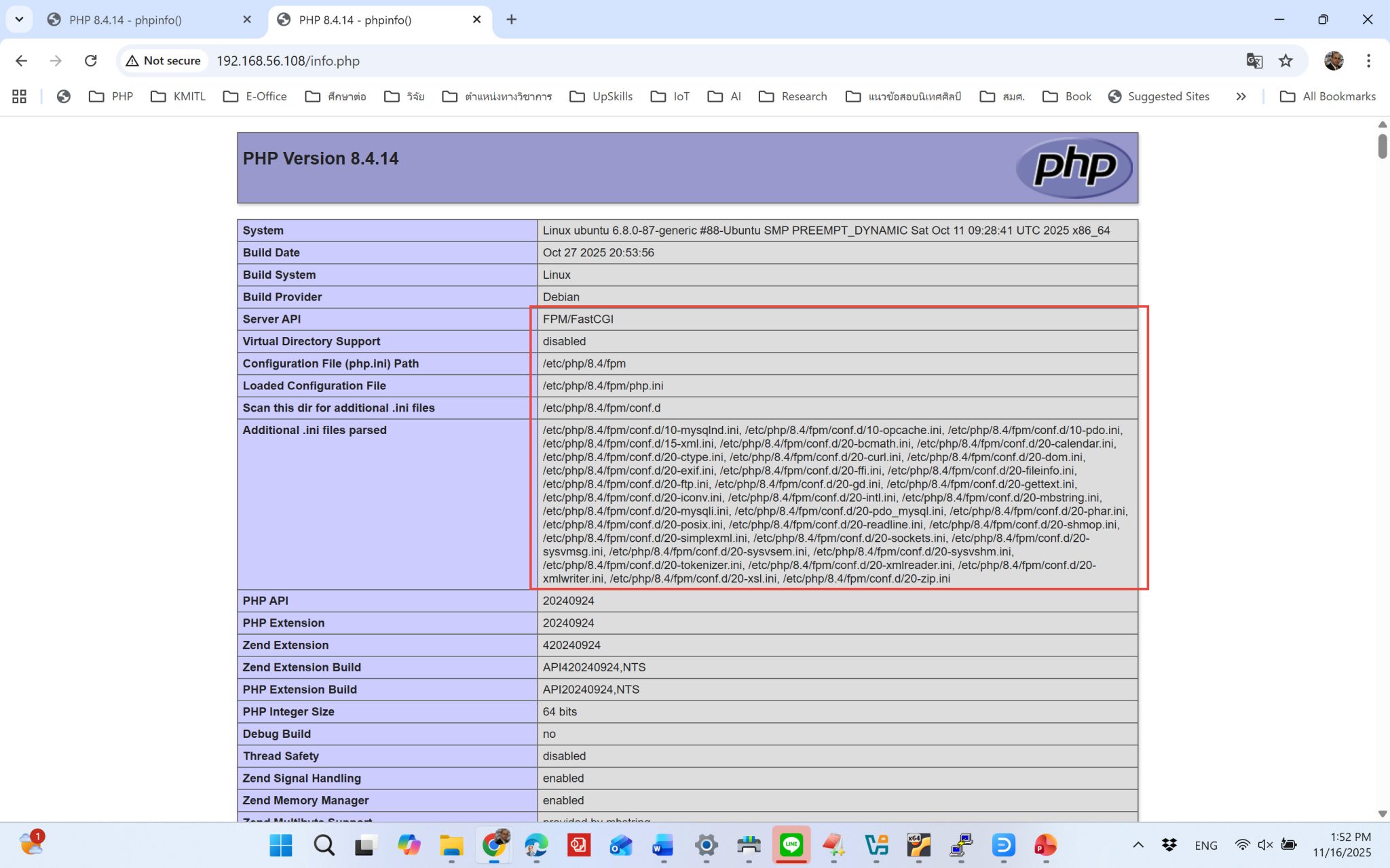การติดตั้ง PHP 8.4 (CLI) ร่วมกับ PHP 8.4-FPM บน Apache Web Server ...