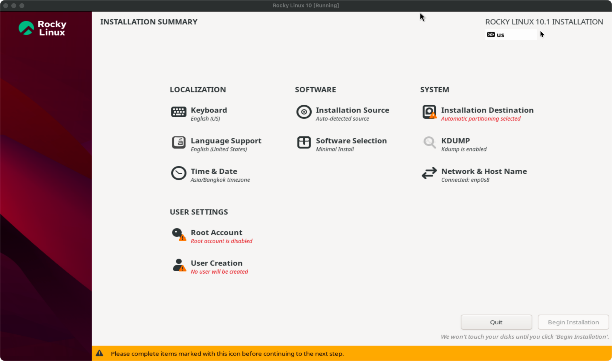 การติดตั้ง Rocky Linux 10 “Red Quartz” – SYSADMIN KNOWLEDGE