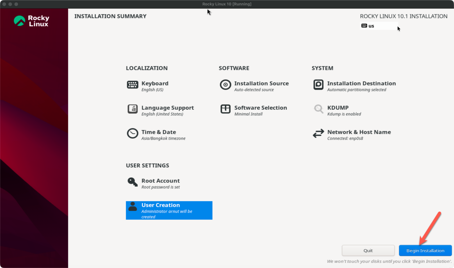 การติดตั้ง Rocky Linux 10 “Red Quartz” – SYSADMIN KNOWLEDGE