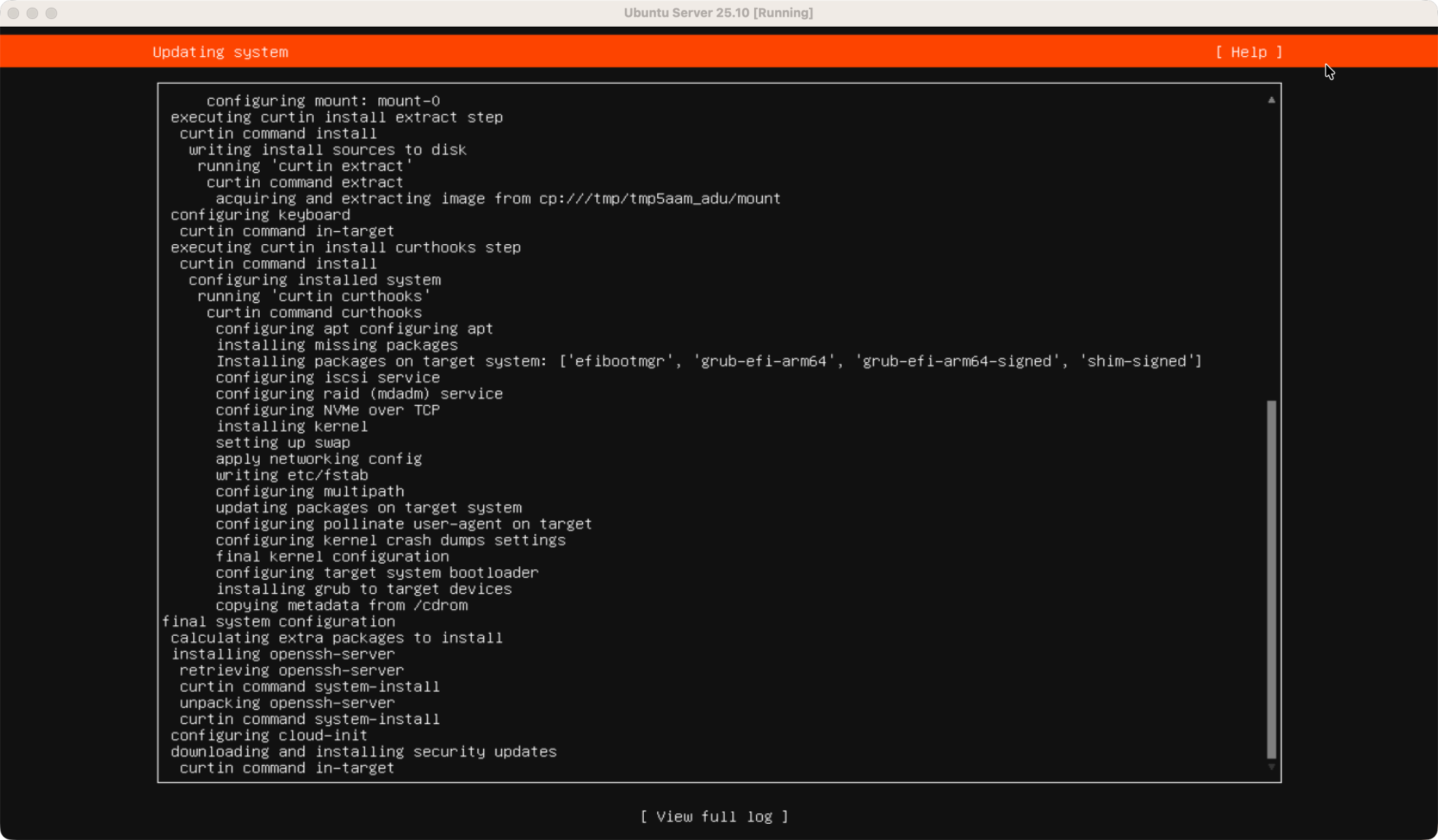 การติดตั้ง Ubuntu Server 25.10 – SYSADMIN KNOWLEDGE