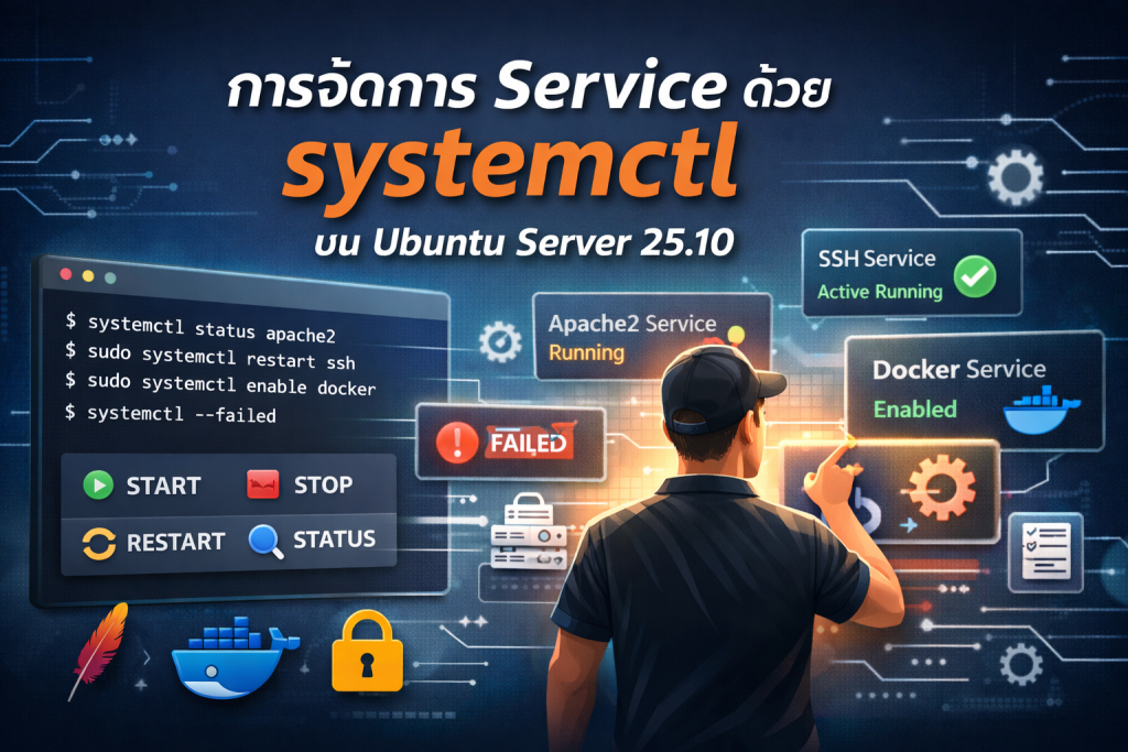 การจัดการ Service ด้วย systemctl บน Ubuntu Server 25.10