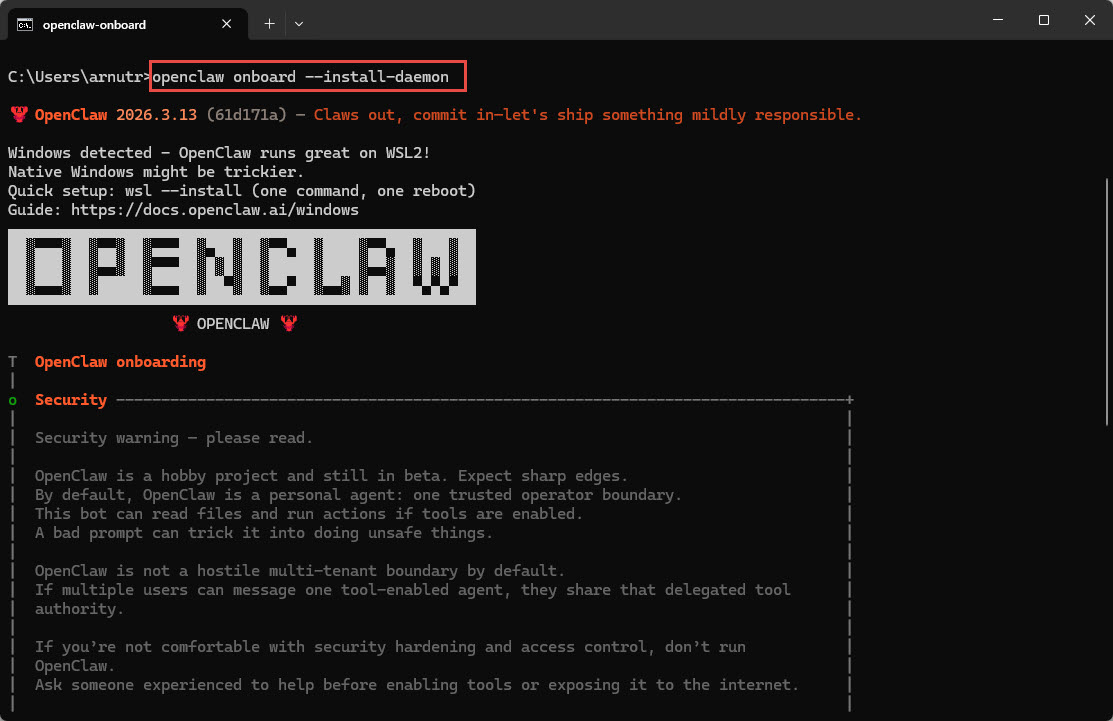 การติดตั้ง OpenClaw แบบ Self-Host บน Windows 11 – SYSADMIN KNOWLEDGE