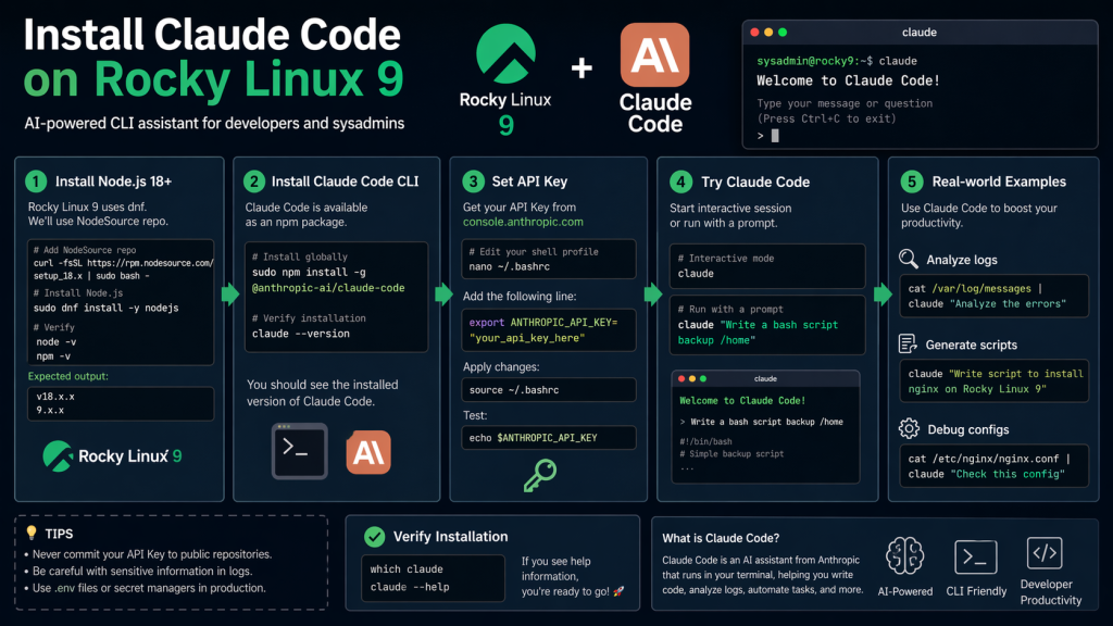 การติดตั้ง Claude Code บน Rocky Linux 9 – SYSADMIN KNOWLEDGE