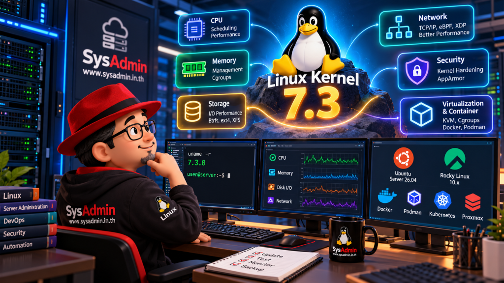 Linux Kernel 7.3 มีอะไรใหม่ และ SysAdmin ต้องเตรียมตัวอย่างไร